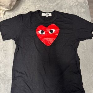 Men’s Black T-Shirt with Red Heart